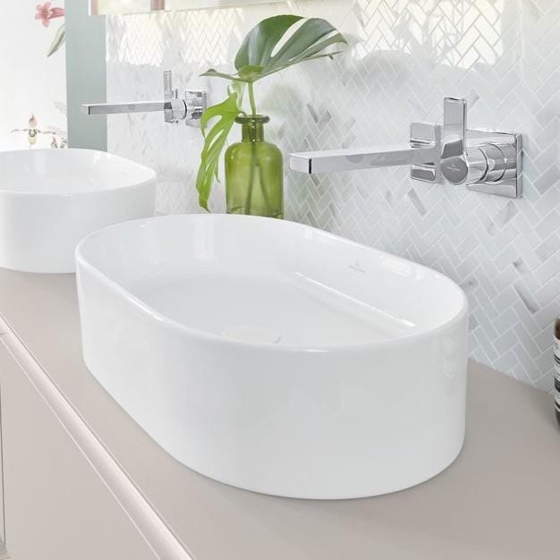 Villeroy & Boch Countertop Basin Villeroy & Boch Collaro 560mm Oval Countertop Basin in White Alpin