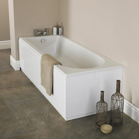 Aquarius Bathrooms Single Ended Bath 1700 x 700mm Aquarius Elter Single Ended Bath With Legs Set