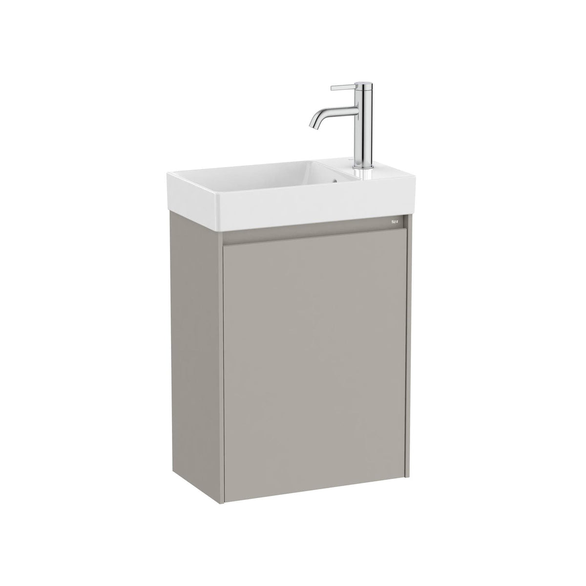 Roca Cloakroom Vanity Unit Matt Grey Roca Ona 450mm Wall Mounted One Door Cloakroom Vanity Unit with Basin