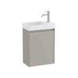 Roca Cloakroom Vanity Unit Matt Grey Roca Ona 450mm Wall Mounted One Door Cloakroom Vanity Unit with Basin
