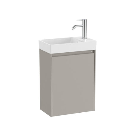 Roca Cloakroom Vanity Unit Matt Grey Roca Ona 450mm Wall Mounted One Door Cloakroom Vanity Unit with Basin