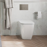 Crosswater Wall Hung Toilet Crosswater Mada Square Back to Wall Rimless Toilet with Soft Close Seat
