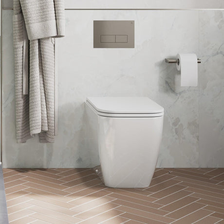 Crosswater Wall Hung Toilet Crosswater Mada Square Back to Wall Rimless Toilet with Soft Close Seat