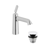 VADO Mono Basin Tap Vado Arrondi Mono Basin Mixer Tap with Universal Waste - Chrome - ARR-100/CC-CP