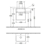Villeroy & Boch Wall Mounted Vanity Unit Villeroy & Boch Arto Wall Mounted 450mm One Drawer Vanity Unit with Basin