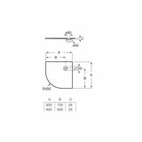Roca Quadrant Shower Tray Roca Terran-N Quadrant Shower Tray in White