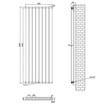 Aquarius Bathrooms Panel Radiator Aquarius Flat Double Vertical Panel Radiator