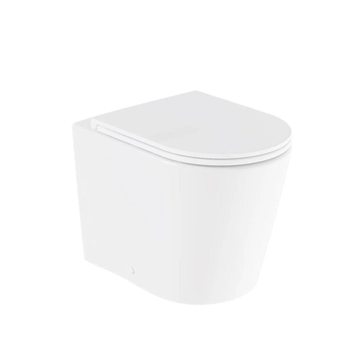 Vado Back to Wall Toilet Vado Cameo Round Rimless Back to Wall Toilet with Soft Close Seat