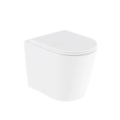 Vado Back to Wall Toilet Vado Cameo Round Rimless Back to Wall Toilet with Soft Close Seat