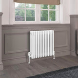 Eastbrook 600 x 605 / Dual Fuel Eastbrook Rivassa Traditional 4 Column Radiator in Gloss White