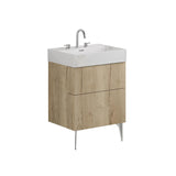 Crosswater Wall Mounted Vanity Unit Crosswater Avenue Vanity Unit with Basin - 600mm - Two Drawer - Wall Mounted