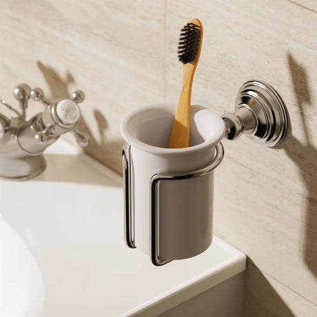 Crosswater Toothbrush Holder Chrome Crosswater Belgravia Tumbler and Holder