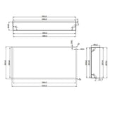 Croswwater Shower Niche Crosswater Square Shower Niche with LED - 610 x 305 x 80mm for Stud Walls
