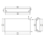 Crosswater Shower Niche Crosswater Rectangular Shower Niche with LED - 610 x 305 x 80mm for Stud Walls