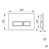 Crosswater Flush Plate Crosswater MPRO Stainless Steel Flush Plate