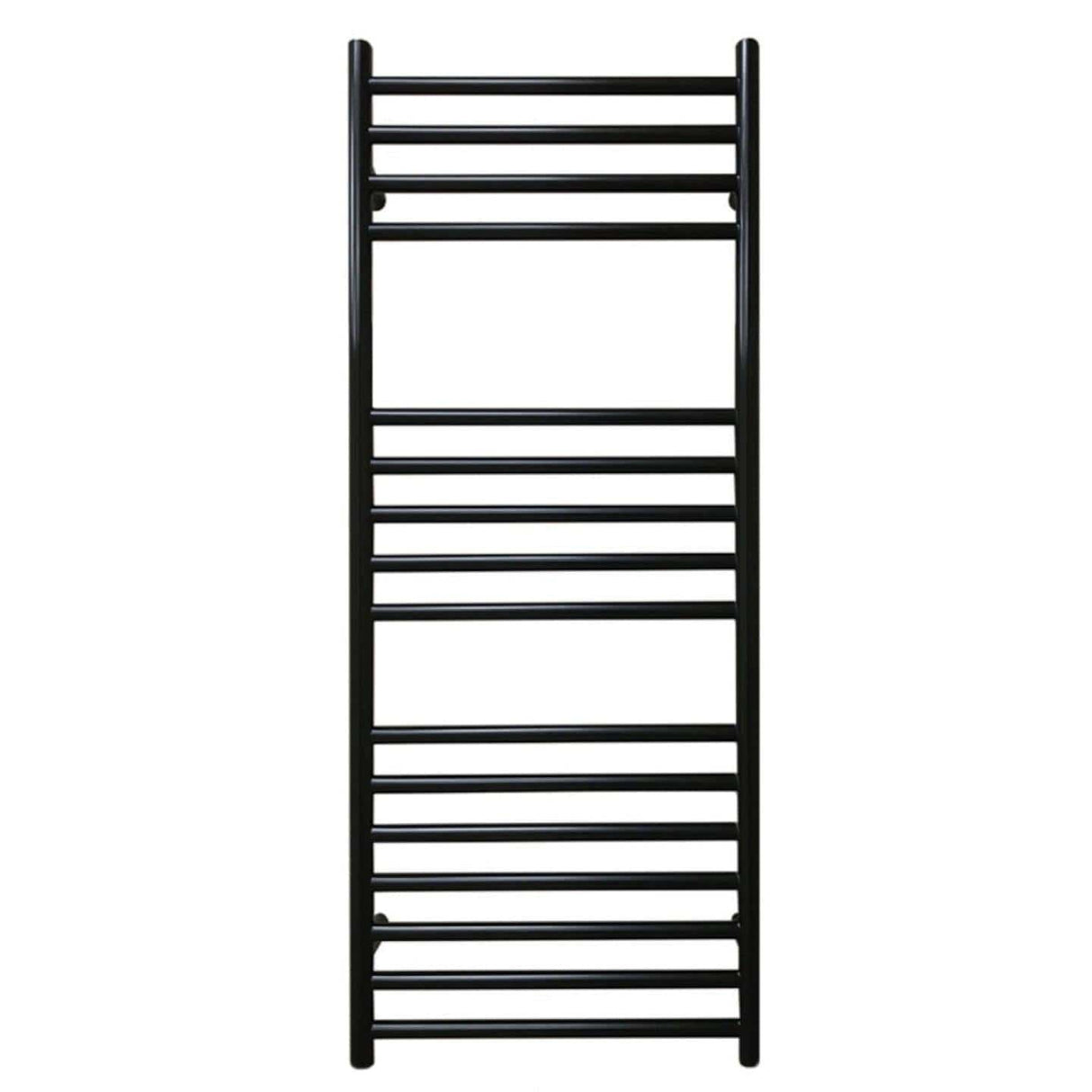 JIS Ladder Rail 1000 x 400mm / Black / Central Heating JIS Sussex Steyning Vertical Stainless Steel Heated Towel Rail