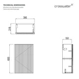 Crosswater Cloakroom Vanity Unit Crosswater Limit Cloakroom Wall Mounted 400mm Single Door Vanity Unit with Basin