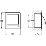 Flova Toilet Roll Holder Flova Gloria Single Concealed Toilet Roll Holder in Chrome