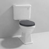 Aquarius Bathrooms Close Coupled Toilet Black Wooden Aquarius Harewood Traditional Close Coupled Toilet with Soft Close Seat