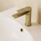 Crosswater Mono Basin Tap Brushed Brass Crosswater Fuse Mono Basin Mixer Tap with Clicker Waste