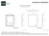 hib. Illuminated Mirror 800 x 600mm / Brushed Brass hib. Arcane Curve LED Illuminated Mirror