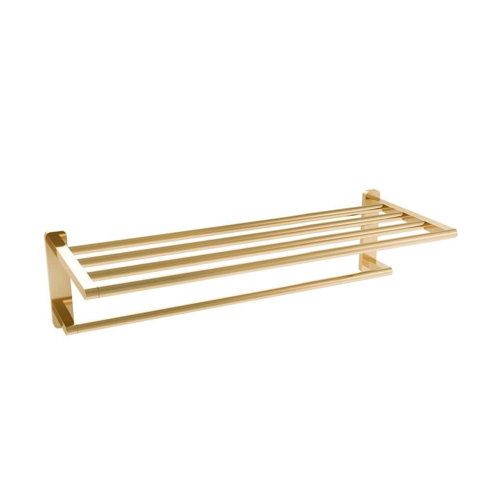 Aquarius Shelf Aquarius Auro Towel Shelf in Brushed Brass