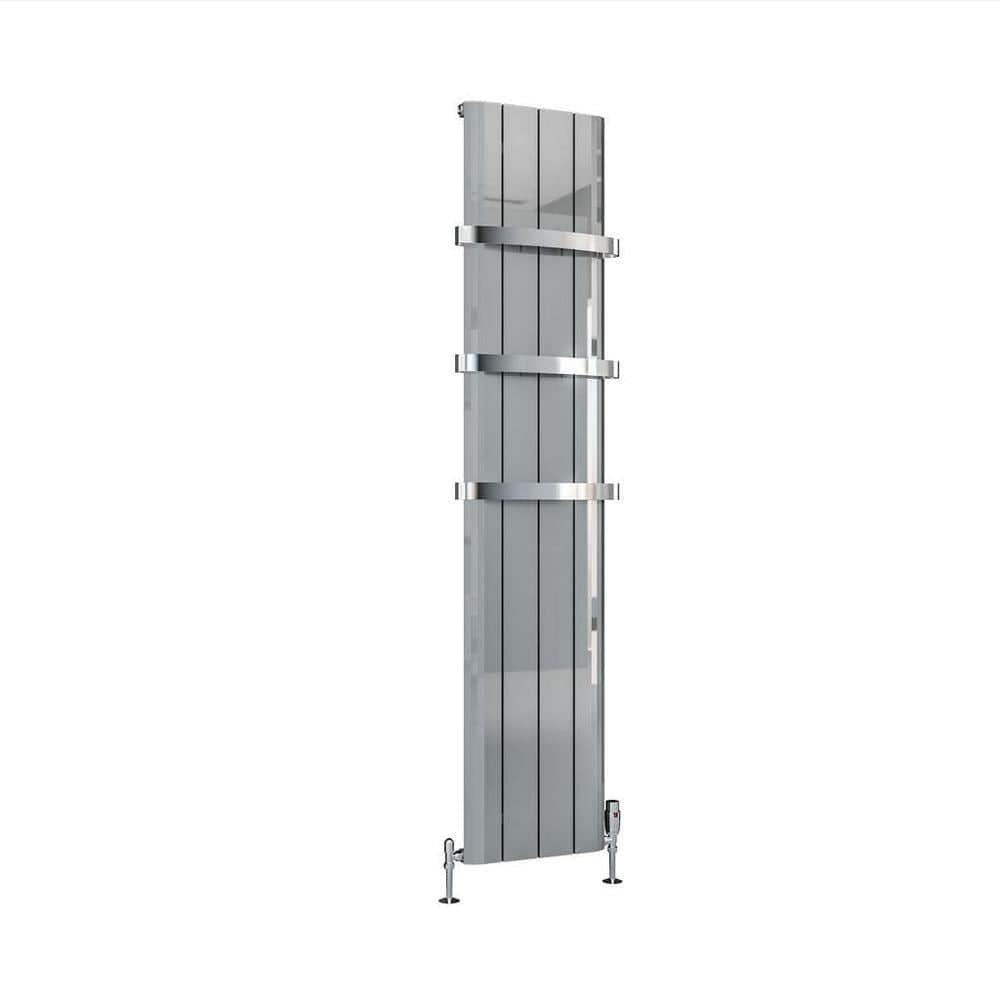 Eastbrook Peretti Straight Vertical Aluminium Radiator in Polished Aluminium