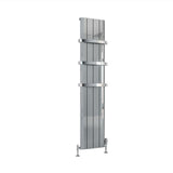 Eastbrook Peretti Straight Vertical Aluminium Radiator in Polished Aluminium
