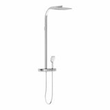 VitrA Exposed Shower Set VitrA Aquaheat Charm Exposed Thermostatic Valve Shower Set with Shelf, 360mm Square Shower Head and Handset