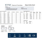 Merlyn Ionic Essence Frameless Hinged Shower Door and Inline Panel