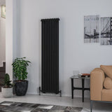 Eastbrook Column Radiator 1800 x 473 / Central Heating Eastbrook Rivassa Traditional 2 Column Radiator in Matt Black
