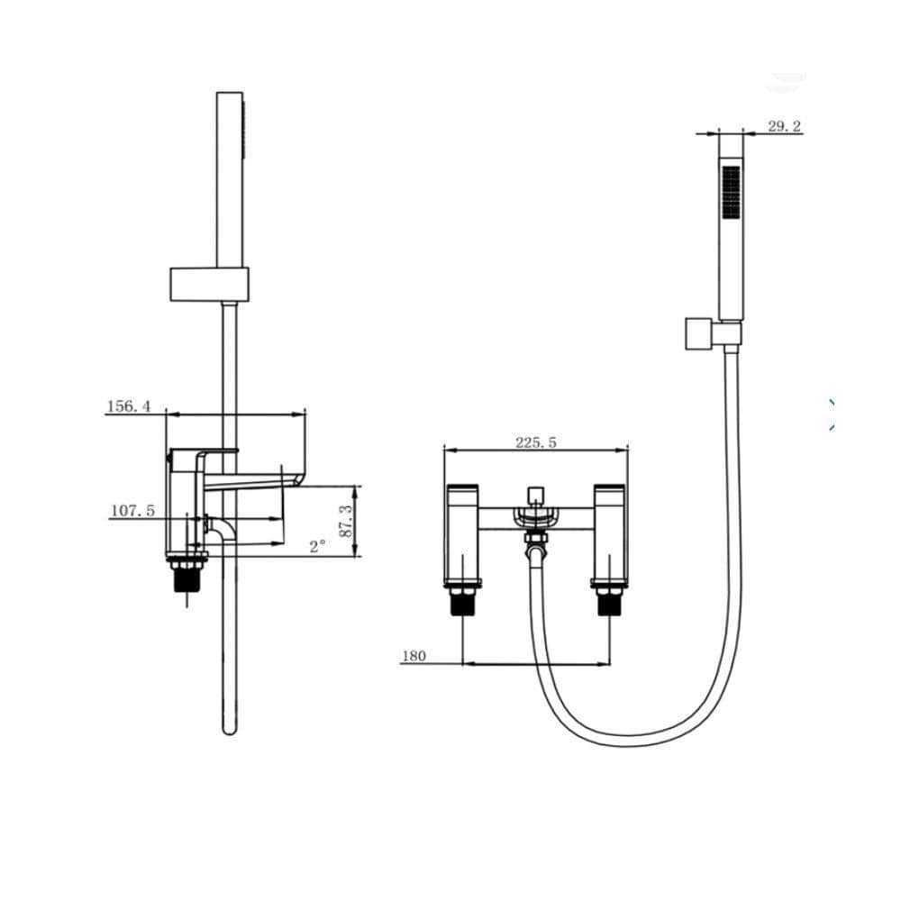 Aquarius Bathrooms Bath Shower Mixer Aquarius Hydro Complete Bath Brassware Pack with Basin Mixer, Bath and Shower Mixer