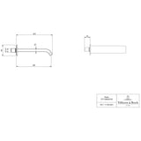 Villeroy & Boch Bath Spout Villeroy & Boch Dawn Curved Wall Mounted Bath Spout