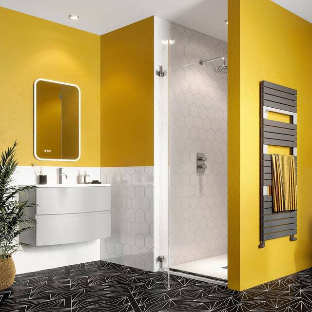 Crosswater Crosswater Svelte 8 Wall Mounted Hinged Shower Door 900mm