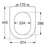 Villeroy & Boch Toilet Seat Villeroy & Boch Hommage Solid Birch Toilet Seat in Walnut with Brass Hinges