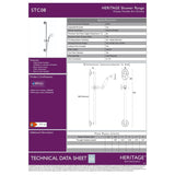 Heritage Shower Riser Rail Heritage Premium Adjustable Riser Kit with Shower Handset in Chrome