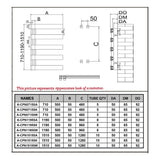 Reina Ladder Rail Reina Carpena Aluminium Central Heating Designer Towel Rail