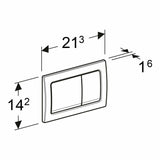 Geberit Flush Plate Geberit Alpha Flush Plate with Square Buttons