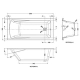 Aquarius Bathrooms Single Ended Bath Aquarius Llyn Single Ended Bath With Legs Set