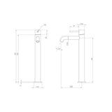 Saneux Tall Basin Tap Saneux Cos Tall Deck Mounted Basin Mixer Tap