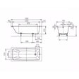 Kaldewei Single Ended Bath 1500mm x 700mm / 0 Kaldewei Cayono Single Ended Steel Bath with Leg Set