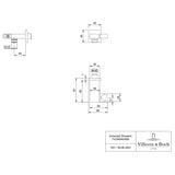 Villeroy & Boch Shower Brackets and Outlets Villeroy & Boch Universal Square Wall Outlet and Hand Shower Holder