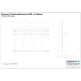 Eastbrook Column Radiator Eastbrook Rivassa Traditional 3 Column Radiator in Chrome Effect