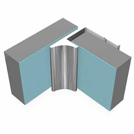 Multipanel Wall Panel Polished Silver Multipanel Wall Profile - Last Corner - Type Y - 2450mm