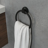 Villeroy & Boch Towel Rails and Rings Matt Black Villeroy & Boch Elements - Tender Towel Ring