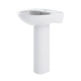 Aquarius Bathrooms Pedestal Basin Aquarius Cove/Essence 550mm 1 Tap Hole Basin with Full Pedestal
