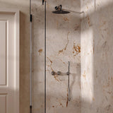 UK Bathroom Store Concealed Shower Set Chrome / Wall Arm / 300mm Crosswater Module Shower Set 1 with Fixed Head and Pencil Handset