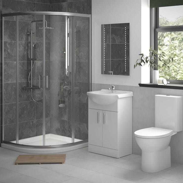 Aquarius Complete Bathroom Suite Aquarius Urbano Complete Vanity Shower Suite (with 900mm Quadrant Enclosure)