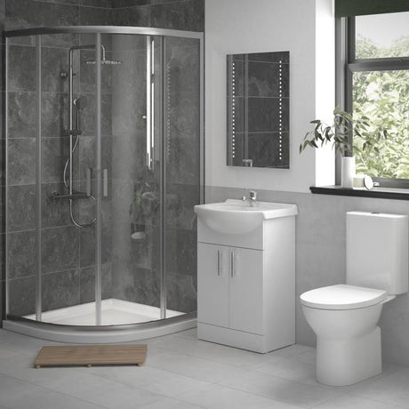 Aquarius Complete Bathroom Suite Aquarius Urbano Complete Vanity Shower Suite (with 900mm Quadrant Enclosure)