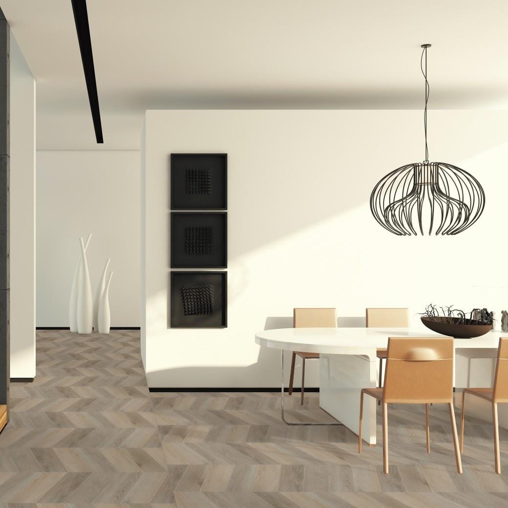 Multipanel Click Flooring Multipanel Click Drop 2.29M² Interlocking Geometric Vinyl Chevron Flooring - Bolsena